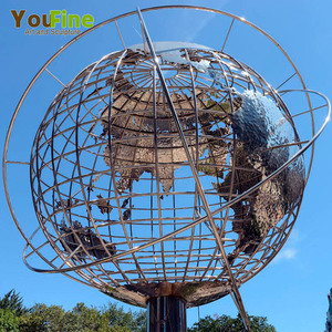 Carte du monde <span class=keywords><strong>En</strong></span> Acier Inoxydable <span class=keywords><strong>Globe</strong></span> Sculpture - Product Image 6