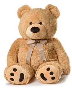 Büyük oyuncak ayı/ayak nakış pençe sevimli dolması kahverengi oyuncak ayılar/popüler güzel hayvan şekilli büyük dev oyuncak oyuncak ayılar