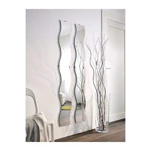 Dekoratif uzun dalga ayna cam, S şekilli cam ayna/S şeklinde ayna cam/dalgalı ayna cam iç tasarımları