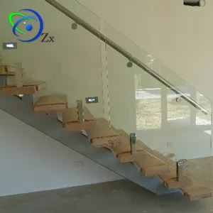 Fabrik preis Easy Diy Installieren Sie Holz profil Indoor L-förmige Edelstahl Luxus treppe