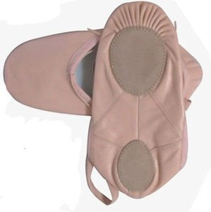 Chaussures De Ballet De Danse Pour Fille Et Femmes Zapatillas De Ballet En Gros OEM Élastique Adultes Enfants En Cuir Véritable Semelle Complète De Danse - Product Image 2