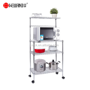 Venta caliente <span class=keywords><strong>Amazon</strong></span> hogar DIY del metal del cromo cocina horno <span class=keywords><strong>microondas</strong></span> <span class=keywords><strong>estante</strong></span> de alambre bastidores - Product Image 5