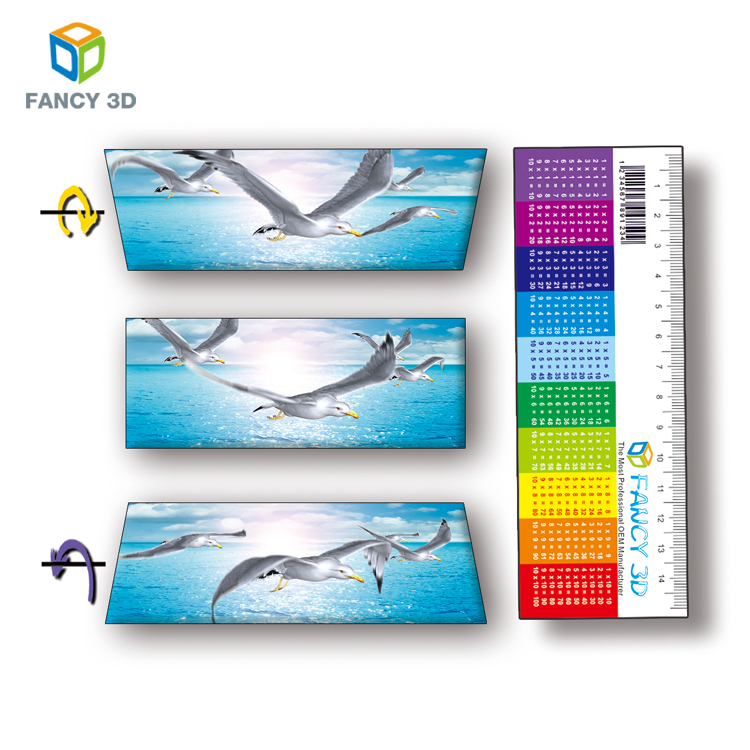 Zebulun оптовая продажа китайских товаров умножение 3D PP PET линзовидная пластиковая школьная линейка