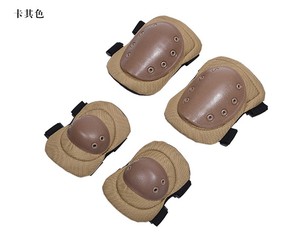 Ensemble <span class=keywords><strong>de</strong></span> genouillères et coudières tactiques Protection légère pour l'entraînement au paintball/chasse, rembourrage en gel antidérapant - Product Image 3