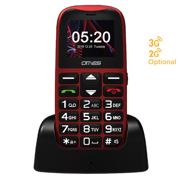 Mobile Phone Manufacturer 3G Old Man Senior Phone With Camera Supports GPRS Positioning, SOS, Cradle Charger