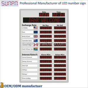 Señal de intercambio de Banco Led de <span class=keywords><strong>Nigeria</strong></span>/ Congo \ Panel de cambio de moneda Led \ Pantalla de tipo de cambio Led para anuncios en interiores - Product Image 2