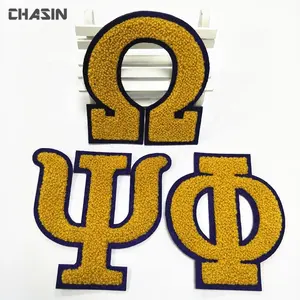 Greek Letter Embroidered 3 Round PatchCustom Embroidered FraternitySorority PatchDevine Nine Greek Lettered Patch