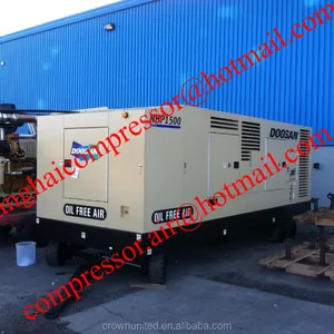 NHP1500 IngersollRand Doosan Oil Free Screw air compressor portable type 1500CFM At 150psi pressure WCU diesel engine USA Origin