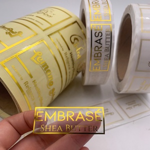 Personalizzato Oro Lucido Etichetta Chiara Etichetta Autoadesivo di Marchio Su Misura - Product Image 5
