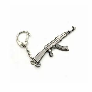 No minimum personalize metal keychain custom gun keychain