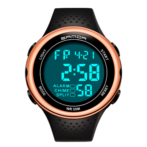 SANDA Sports Fashion LED Men Watches 30M Waterproof <strong>Digital</strong> Watch Week Month Display Calendar Chronograph Alarm <strong>Clock</strong> 375 - Product Image 2