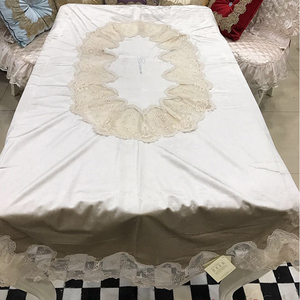Élégant De Luxe Blanc Velours Nappe Usine - Product Image 2