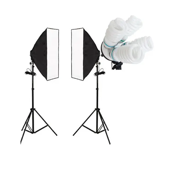 8x135 W 5500 K Lampen Continue Daglicht Verlichting Softbox speedlight Set Vier Hoofd UK Plug 50x70 cm Studio Fotografie