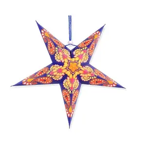 Wholesale Colourful Paper Star Lanterns Imported Christmas Paper Star Ornament