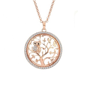 <span class=keywords><strong>Collana</strong></span> con <span class=keywords><strong>albero</strong></span> <span class=keywords><strong>della</strong></span> <span class=keywords><strong>vita</strong></span> con gioielli in strass di cristallo con pendente a forma di gufo - Product Image 3