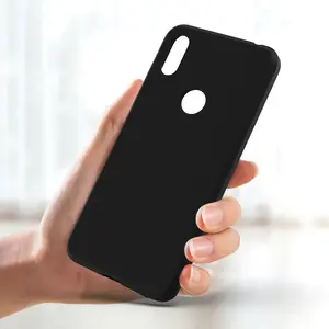 Weiche 1,5mm schwarze TPU-Telefon hülle aus mattem Gummi für Moto P30 Play/Moto One 2019 Rückseite