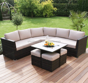 ชุดโซฟาเครื่องจักสานพร้อมออตโตมัน4ชิ้นทำจากหวาย PE - Product Image 2