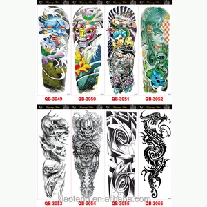 China Supplier Custom Full Arm Non-toxic skin temporary tattoo sleeves sticker