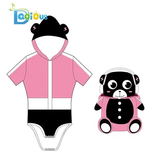 Hot ABDL & DDLG 衣服粉红色熊帽衫成人婴儿 Onesie 女式连裤