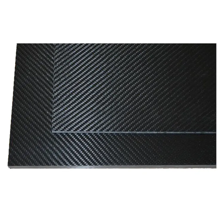 OEM yüksek mukavemetli 100% 3K karbon fiber düz örgü parlak veya mat karbon levha