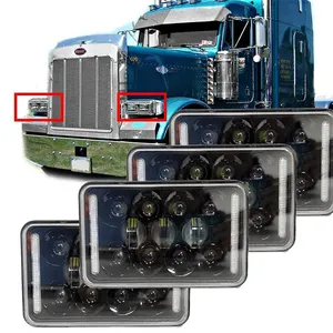 4X6 pollici 85 w Fari A LED 6X4 pollici Nero Sigillato Hi/Low Fascio Rettangolare LED faro per Camion - Product Image 1