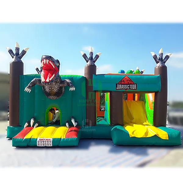 Tobogán inflable gigante de dinosaurio para niños, castillo inflable de dinosaurio para niños, 2019