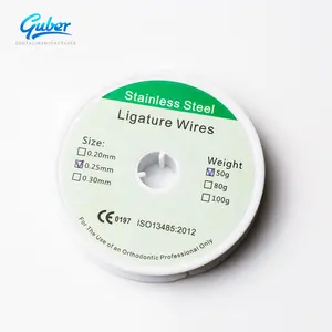 * दंत चिकित्सा उत्पादों Orthodontics तारों सामग्री 0.020 "0.025" 0.030 "स्टेनलेस स्टील रोल तार Orthodontic संयुक्ताक्षर तार