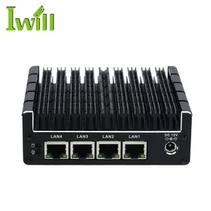 Firewall fanless mini pc quad core J3160 mini pc thin client a prezzo più basso con lan 4 * i211AT