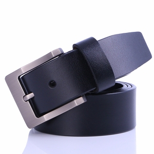 Cinturón de cuero genuino de vaca para <span class=keywords><strong>hombre</strong></span>, hebilla de Pin clásica Vintage, correa de lujo, gran oferta - Product Image 3