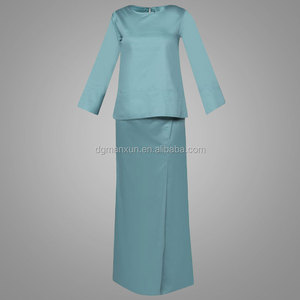 Dernière conception de robe musulmane, robe simple <span class=keywords><strong>Baju</strong></span> <span class=keywords><strong>Kurung</strong></span>, mode malaisienne, femmes <span class=keywords><strong>Kurung</strong></span> Kedah - Product Image 2