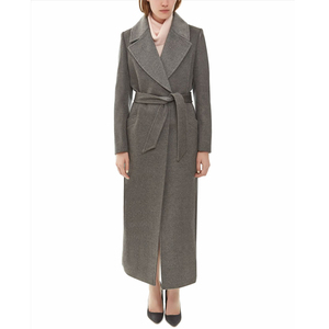 Europe Fashion Cashmere Long <strong>Coats</strong> <strong>Woman</strong> Wear <strong>Wool</strong> Blend <strong>Coat</strong> Wholesale <strong>Coat</strong> With <strong>Belt</strong> - Product Image 1