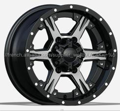 Blanc avec rivet roue jantes boulon cercle 6x139.7 balck gris machine visage <span class=keywords><strong>15</strong></span> pouce roues jantes petite taille roues - Product Image 1
