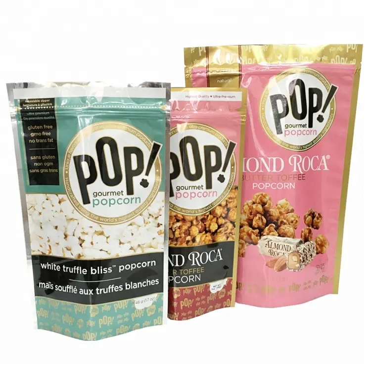 Popcorn saco/embalagem personalizada de popcorn/saco de plástico para popcorn