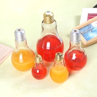 Bouteille en verre en forme d'ampoule de 500 ml pour jus avec bouchon