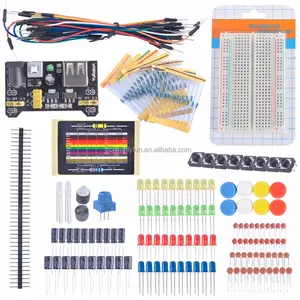 Electronic Fans Kit Breadboard Cable Resistor Capacitor LED Potentiometer for Arduino