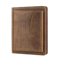 A4 Document Organisateur Dossier Padfolio Personnalisé Portefeuille En Cuir avec porte-stylo