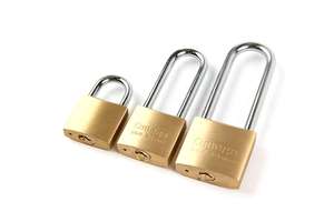 56 मिमी वेदरप्रूफ अतिरिक्त शॉकेकल के लिए पीतल पदलॉक सुरक्षा यू के आकार के पीतल के पैडलॉक - Product Image 4