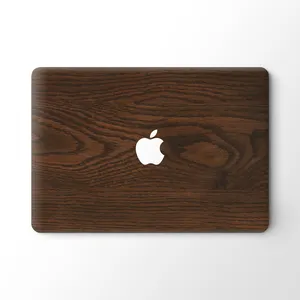 Stiker Decal Komputer Laptop Motif Kayu, untuk Apple Macbook Pro 13 15 Inci