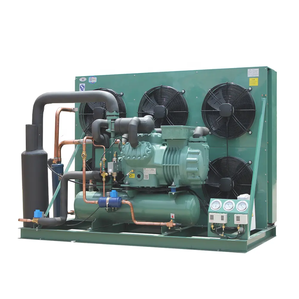 Air Cooled Refrigeration Condensing Unit With 2 Stage Compressor 30hp