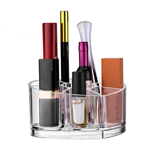Organizzatore di smalto per unghie con rossetto a forma di cuore in acrilico trasparente, <span class=keywords><strong>porta</strong></span> <span class=keywords><strong>pennelli</strong></span> per cosmetici <span class=keywords><strong>e</strong></span> trucco - Product Image 2