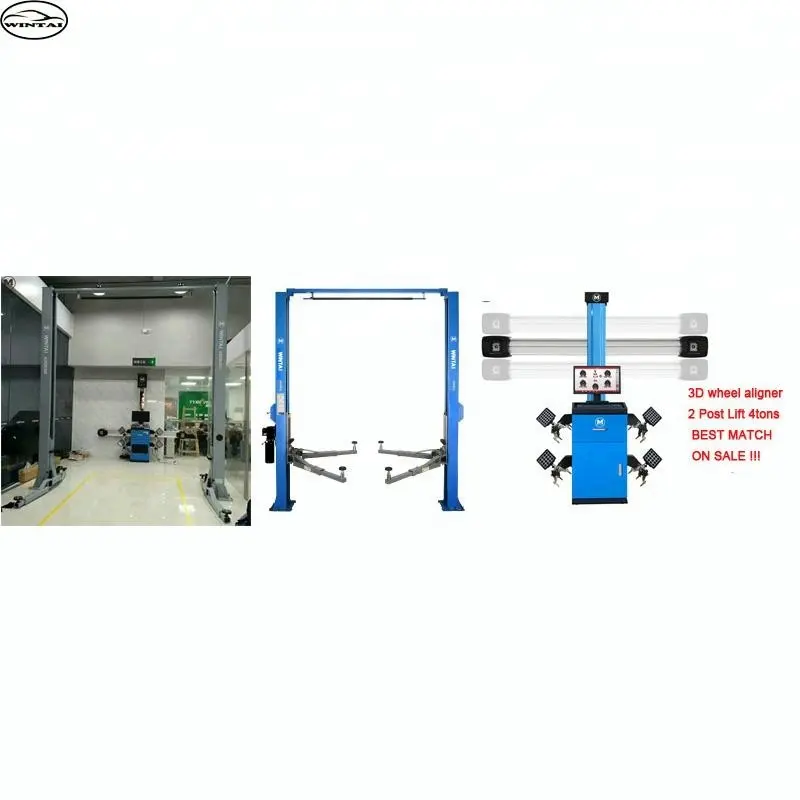 3D Wheel Aligner with Auto Tracking System +2 Post Car Lift