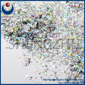 Pigmento Holográfico Plateado, Cambio de Color Iridiscente, <span class=keywords><strong>Pintura</strong></span> Metálica Irregular con Escamas de Unicornio - Product Image 5