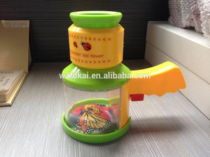 Alibaba China 3X plástico ajustable insectos bug catcher y visor lupa lupa con el acrílico lente para juguetes - Product Image 1
