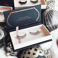 Boîte d'emballage cosmétique personnalisable pour extensions de cils, fermeture magnétique, couleur noire, logo estampé à chaud, rigide, pour vernis à ongles et huiles.