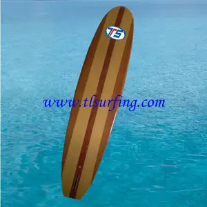 批发便宜的木制玻璃纤维冲浪板冲浪板带鞋跟垫的funboard