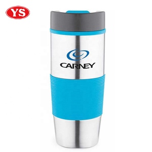Cá nhân đôi tường không gỉ và nhựa 16oz. Nhiệt tự động du lịch <span class=keywords><strong>Mug</strong></span> với màu lót - Product Image 3