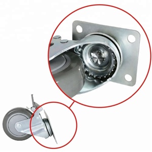 CCE Caster 4 Inch Polyurethane Silent <b>Trolley</b> <b>Wheels</b> With Brake - Product Image 4