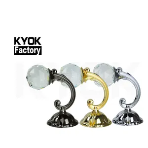 KYOK superior quality curtain walls accessories shower curtain hooks ,luxurious curtain tiebacks hook