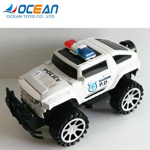 Carro de polícia barato pequeno plástico brinquedos fricção carro oc0201485