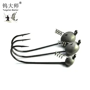 Quality Jig Heads Tungsten Jig Heads Football-inspired Design Shakey Head Jig Hooks Jig Head Remains Upright